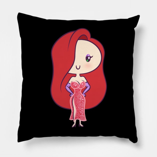 Mrs. Bunny: Lil' CutiEs Pillow by Ellador