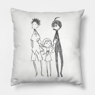 Meme, Shinobu and Araragi (Bakemonogatari) "Ending" Pillow