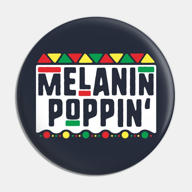 Melanin Poppin T-Shirt for Girls Women History Month Tribal Pin by 14thFloorApparel