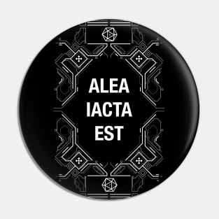 Futuristic Die Has Been Cast Alea Iacta Est Pin