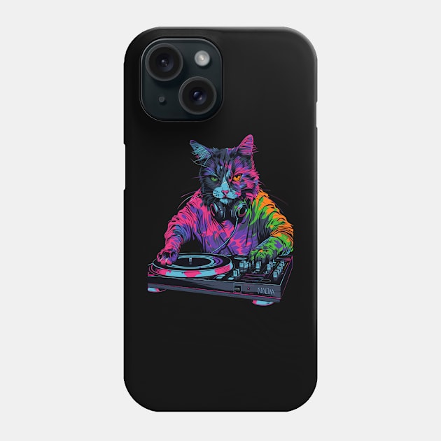 Cat DJ Vibe Phone Case by RazonxX