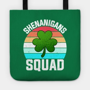 Shenanigans Squad Shamrocks Funny St Patricks Day Tote