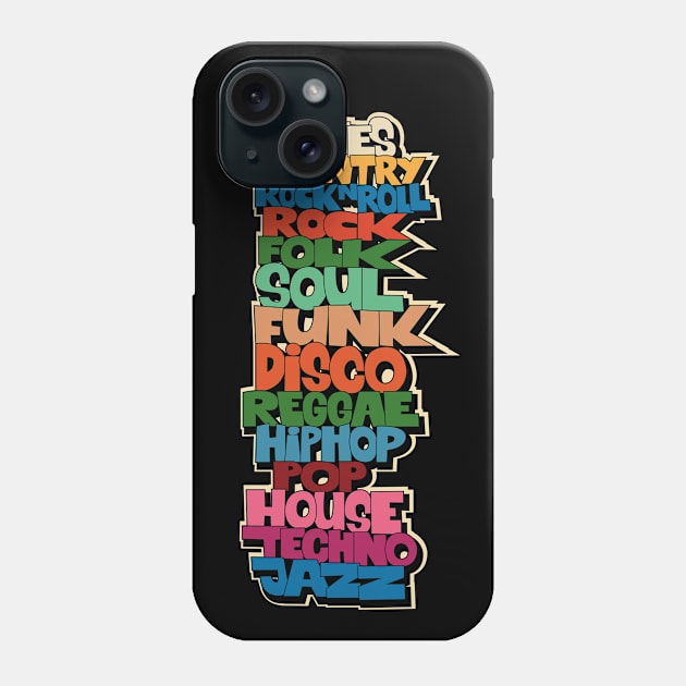 Soul, Funk, Disco, House and other Music Styles.  - Super stylish funky Design! Phone Case by Boogosh