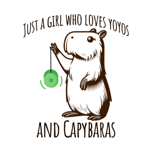 Just A Girl Who Loves YoYos and Capybaras T-Shirt