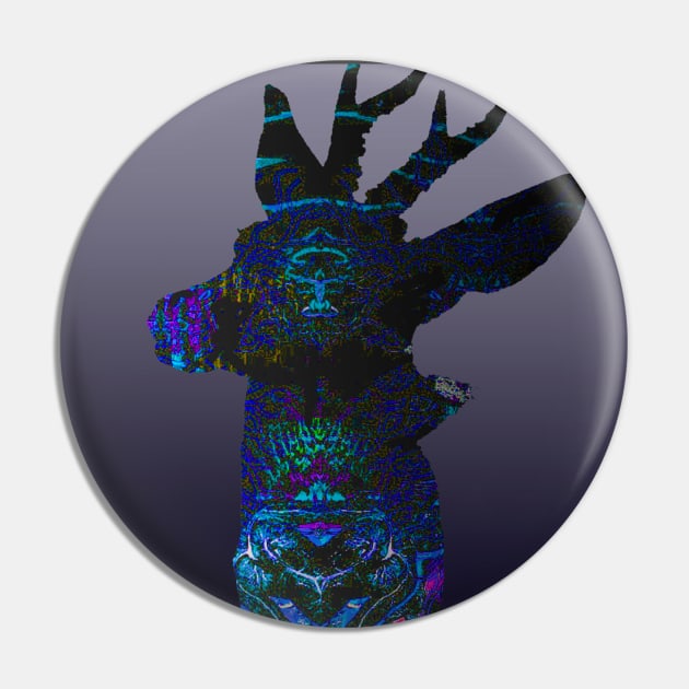 Psychedelic deer Pin by TrueMagic