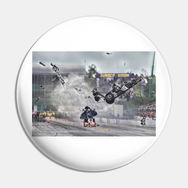 Badass Drivers Only Get Fast Tires Racing Car Crash Pin by PsyCave