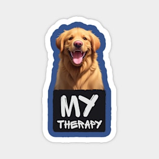 Just My Emotional Support Golden Retriever Magnet