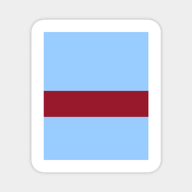 West Ham 1901 - 03 Sky Blue and Claret Hoop Magnet by Culture-Factory