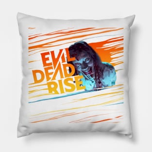 Evil Dead Rise Movie 2023 graphic design by ironpalette Pillow