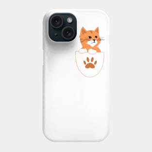 A cute kitten inside a pocket the perfect gift for cat lover Phone Case