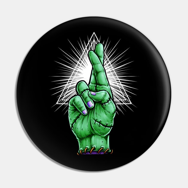 Zombie Fingers Crossed Pin by Winya