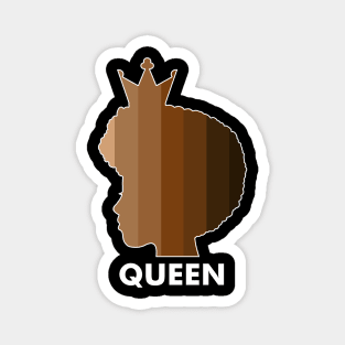 Melanin, Afro Melanin Queen, Black Pride, Skin shades Magnet