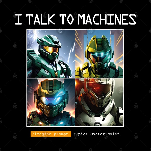 I TALK TO MACHINES - Master chief - Prompt - Artificial Intelligence v1 B by trino21