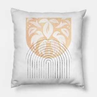 Neutral pastel botanical arch Pillow