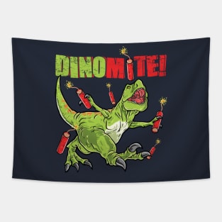 Cute Humor Dinomite Funny T Rex Dinosaurs Pun Animal Gift for Kids Tapestry