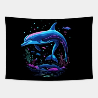 Playful dolphin,  underwater Tapestry