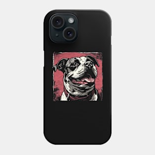 Retro Art American Bully Dog Lover Phone Case