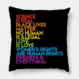 Science Is Real Black Lives Matter LGBT Pride BLM Pillow