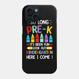 Kids So Long Pre-K Graduation Kindergarten  2024 Phone Case