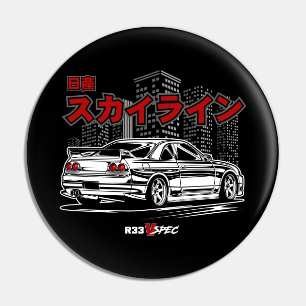 Nissan Skyline GTR R32 V Spec Pin by idrdesign