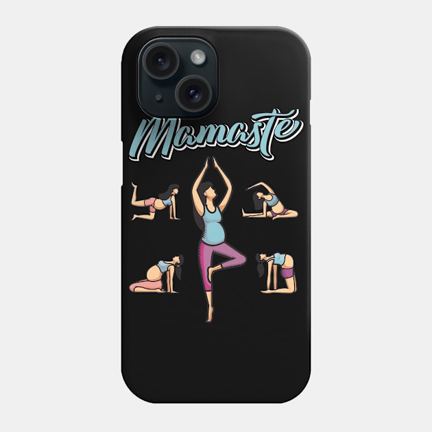 Mamaste - Funny Mom Yoga Positions Pregnancy Sports Phone Case by Shirtbubble