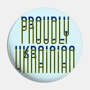 Proudly Ukrainian Plain Text Pin