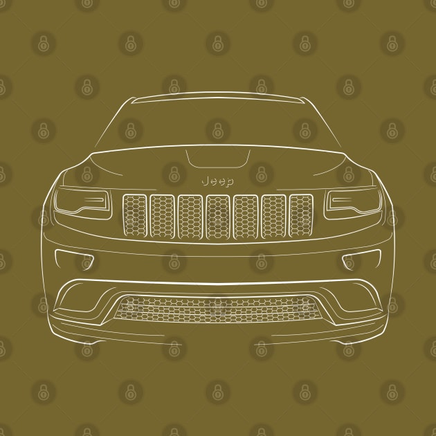 Jeep Grand Cherokee WK2 - front stencil, white by mal_photography