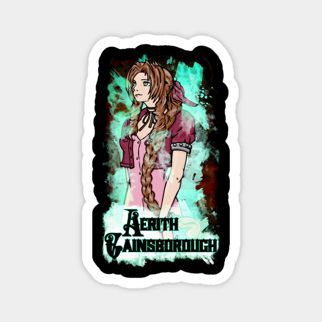 Aerith Magnet by Beanzomatic