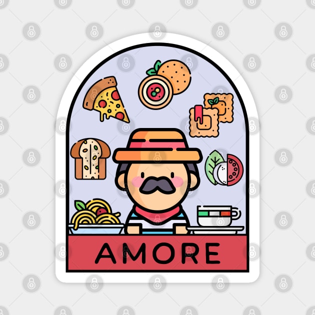 Love Italian Food Magnet by HolidayBug