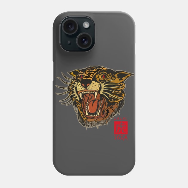 Japanese New year of the Tiger. Tattoo style Phone Case by BOEC Gear