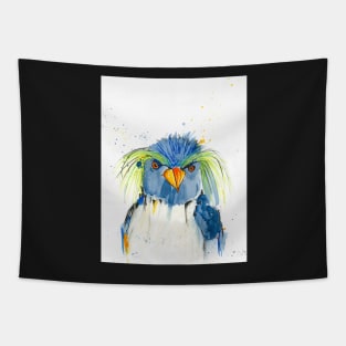 Blue Hopper Penguin Tapestry