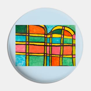 Colourful Arched Stained Glass Windows Pin