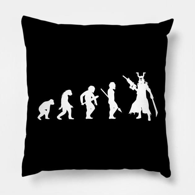 Games Fan Gamer Evolution Video Games Fan Pillow by atomguy