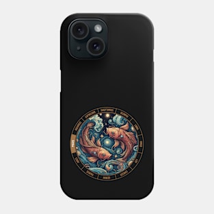 ZODIAC Pisces - Astrological PISCES - PISCES - ZODIAC sign - Van Gogh style - 4 Phone Case