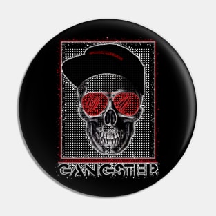 Gangster Skull PopArt Pin