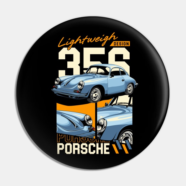 Porsche 356 Memorabilia Pin by Harrisaputra