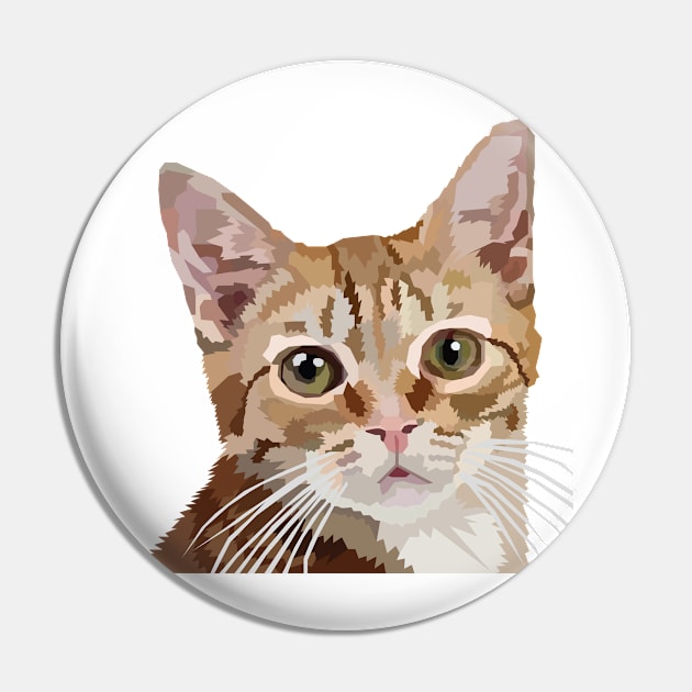 Orange Tabby Pin by aecdesign