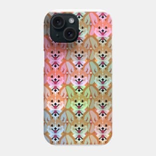 Multicolor Cardigan Corgi Face Pattern - version one Phone Case