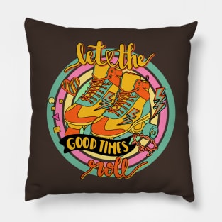 90's Throwback Let the good times roll, with roller-skates Pillow