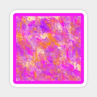 Bright Pink Purple Orange Abstract Magnet