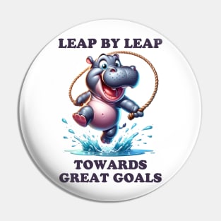 Hippo Skip: Splash Into Success Pin