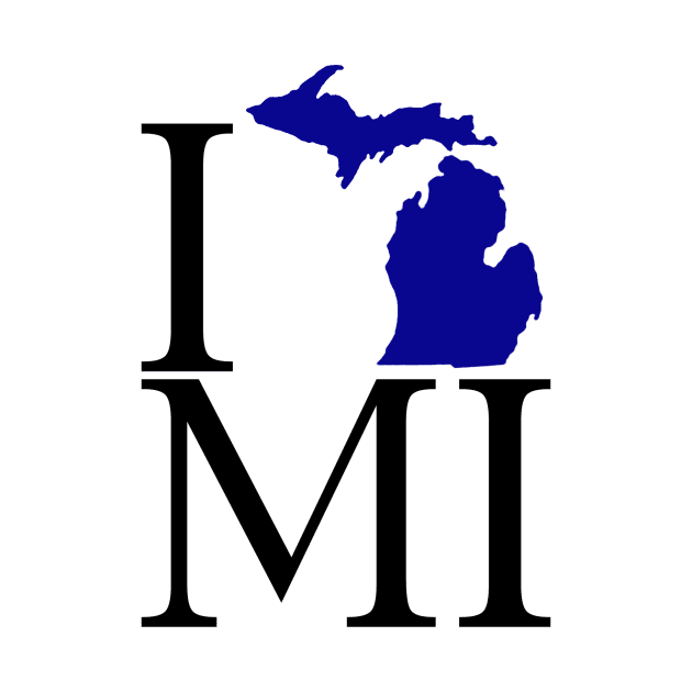 I Love Michigan - Blue by SchaubDesign