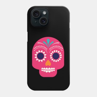 Pink Dia De Los Muertos Skull Phone Case