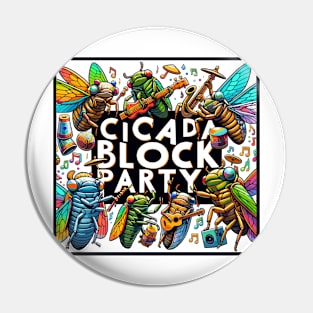 Cicada Block Party Cicada Summer Pin