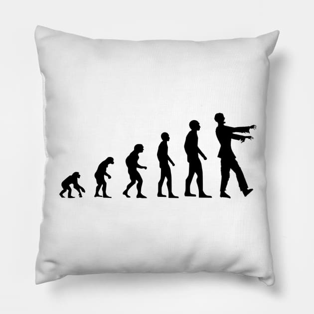 Zombie Evolution Pillow by makmak94