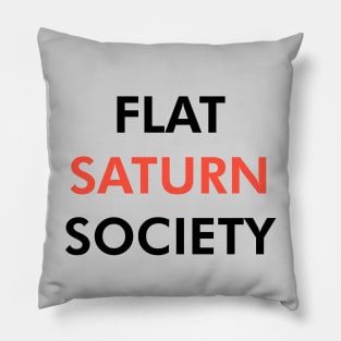 Flat Saturn Society (Dark) Pillow