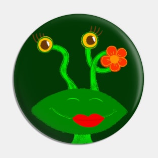 Funny Frog flower Pin