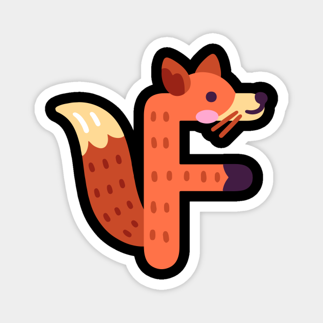 Letter F animal alphabet back to school - Letter F - Magnet | TeePublic Letter F animal alphabet back to school - Letter F - Magnet | TeePublic