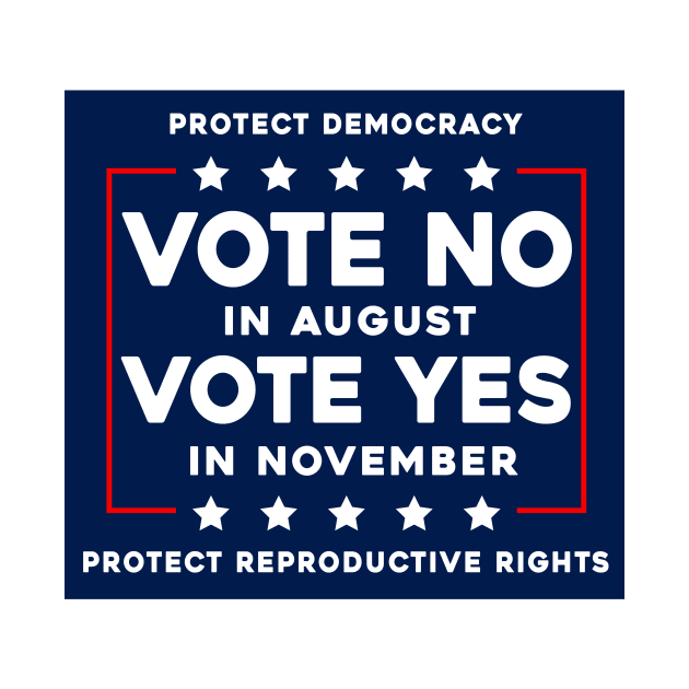 Protect Democracy Vote No In August Vote Yes In November by Sunoria
