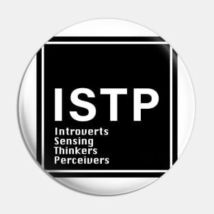 MBTI, ISTP , 16 Personalities , black Pin